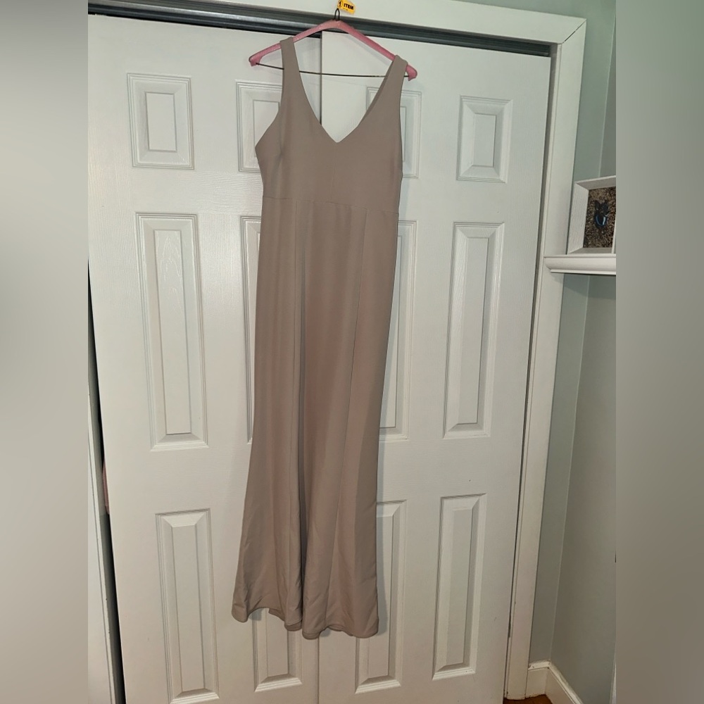 Show Me Your MuMu Taupe Maxi Dress
